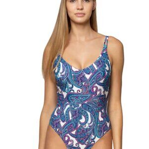 Sunsets Regatta Paisley Veronica One Piece Swim Suit Size Small  New